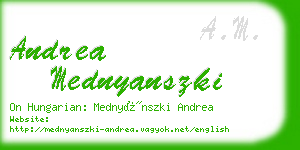 andrea mednyanszki business card